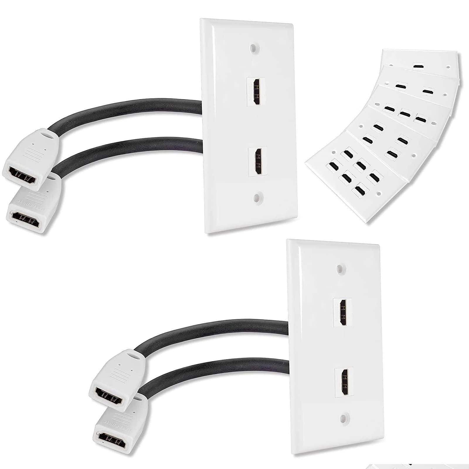 Placas de pared HDMI para ocultar cables de pantallas y conectar sistemas de vídeo 4K