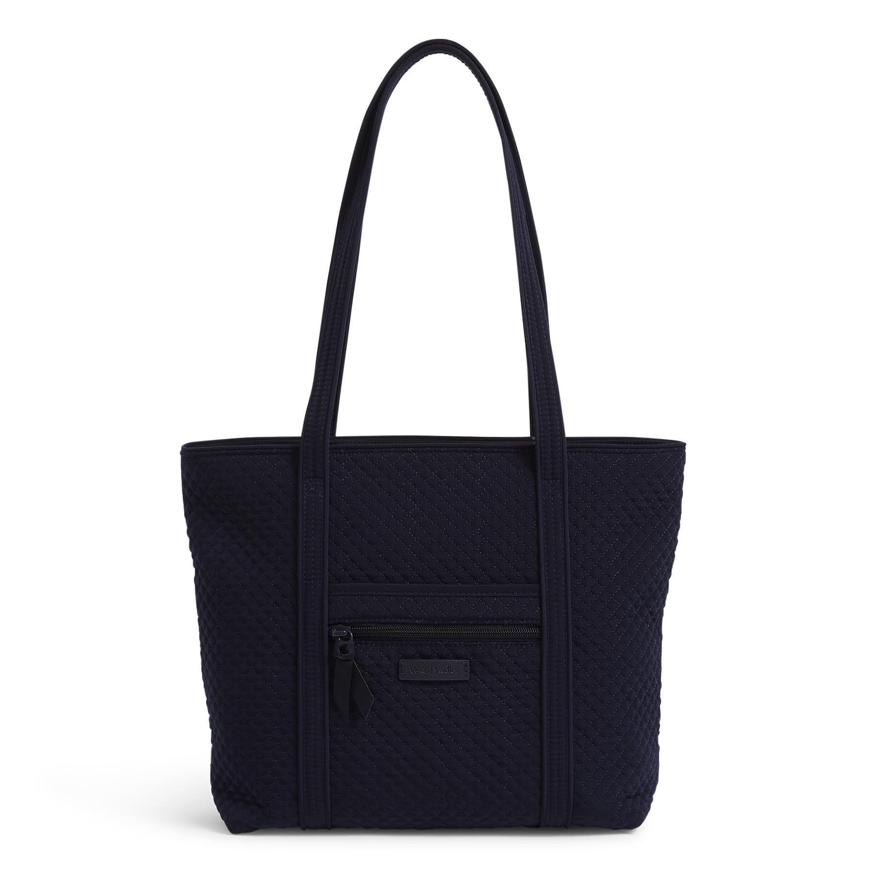Vera Bradley Women's Microfiber Small Vera Tote Bag, Navy, One Size