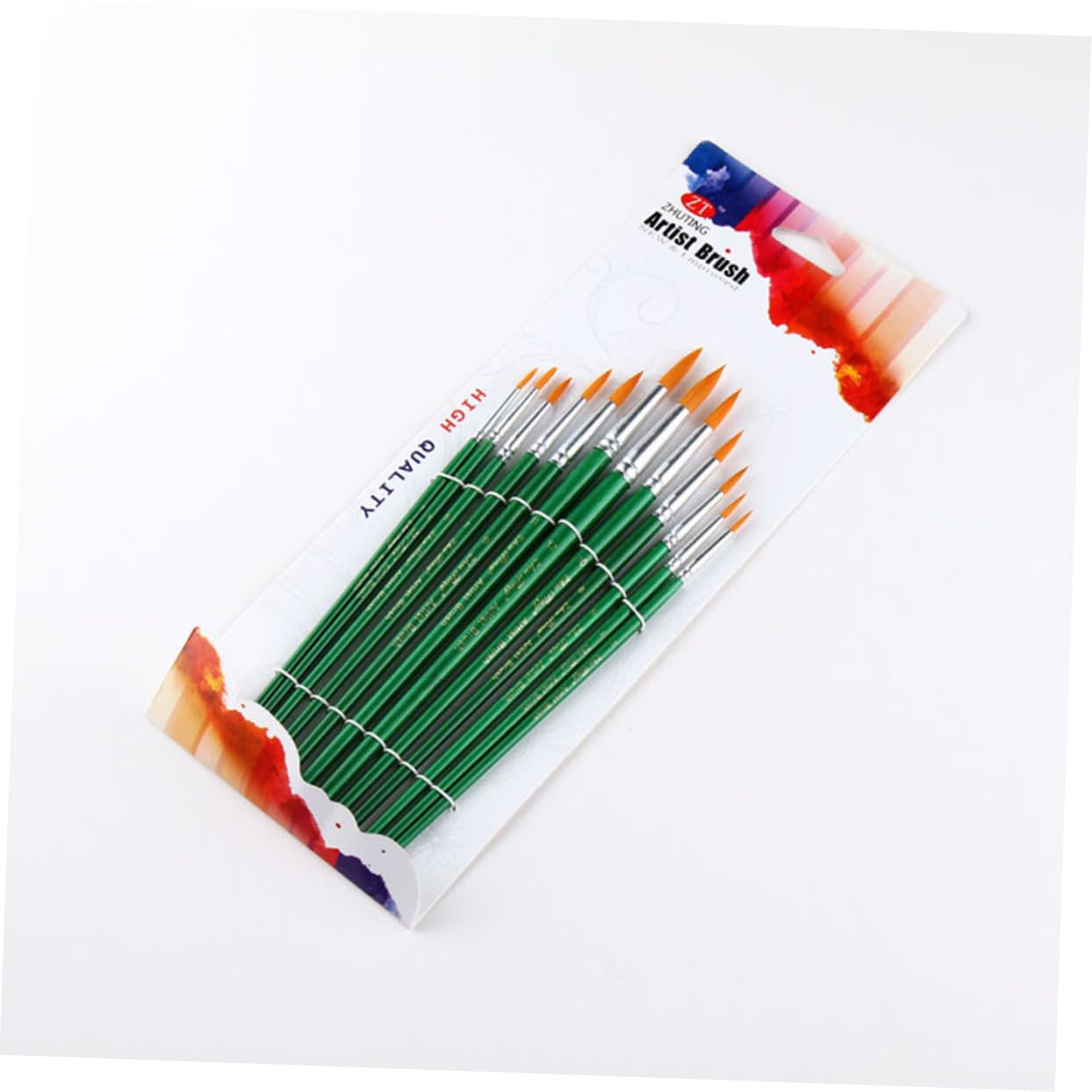COHEALI 36pezzi Pennelli Per Pittura Acrilica e Con Punta Fine Nylon e Manico Verde Per Artisti e Principianti Strumenti Professionali Per Dettagli e Linee