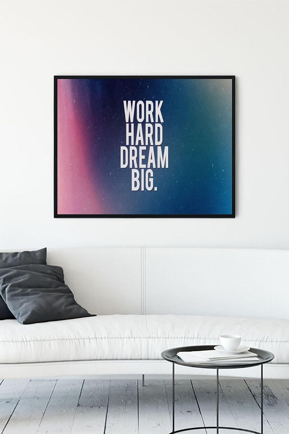Postermanya (pster12440) Work Hard Dream Big Grişimcilik Çerçeveli Tablo (30 X 40cm)