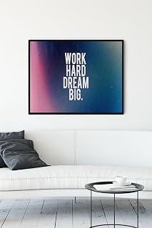 Postermanya (pster12440) Work Hard Dream Big Grişimcilik Çerçeveli Tablo (30 X 40cm)