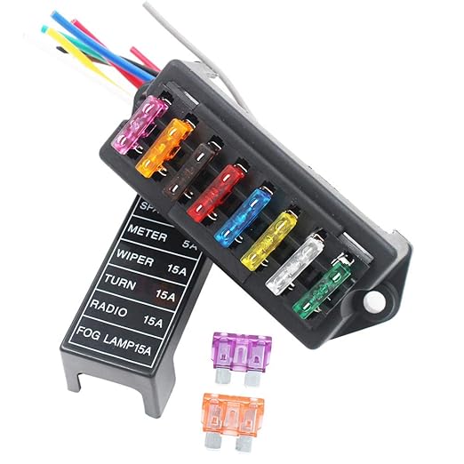 Scatola Portafusibili 4 Vie Con Filo - 32V 40A, Con 10 Fusibili Lama, Per Auto, Barca, Moto - Foto 7