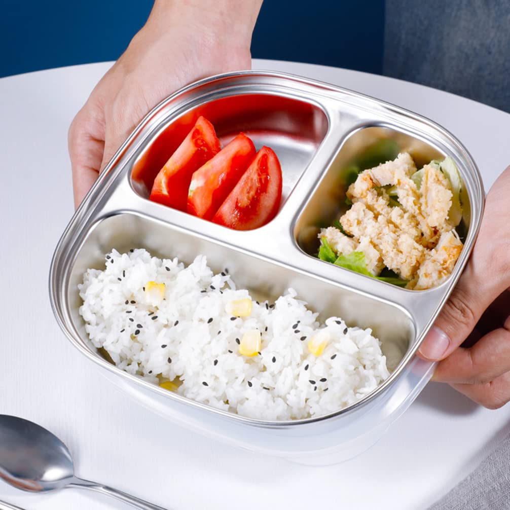 Lot De 4 Assiettes En Acier Inoxydable, Plateau De Contrôle