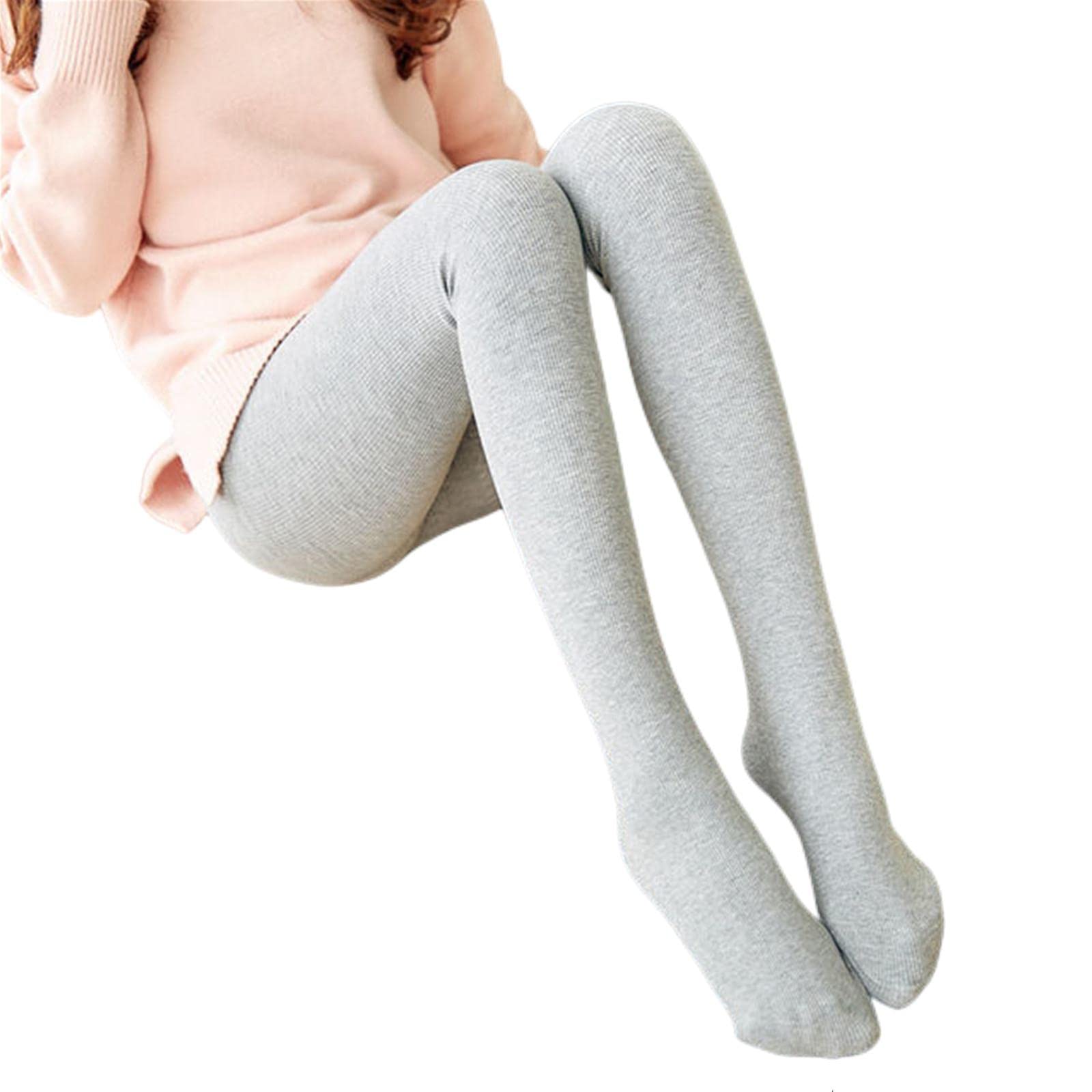 Damenstrumpfhosen Frauen Winter Thermo Strumpfhosen Warme Strumpfhose Verdickte Vlies Ausgekleidete Strumpfhosen-Light Grey Full Feet,350G-Thick Velvet