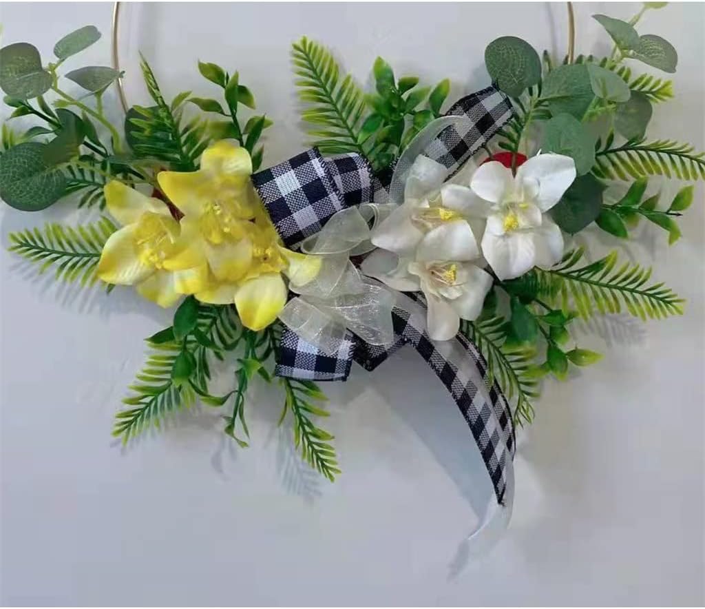 Simulated Green Wreath Display Window and Door Hanging, Interior Decoration Wall Hanging