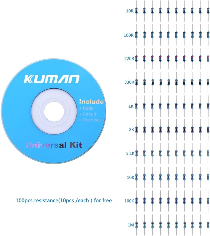 Up To 50% OFF kuman Compatible For Arduino Raspberry pi Sensor kit, 37 in 1 Robot Projects Starter Kits with Tutorials Compatible for Arduino RPi 3 2 Model B B+ K5 Greatest Product kuman Compatible For Arduino Raspberry pi Sensor kit, 37 in 1 Robot Projects Starter Kits with Tutorials Compatible for Arduino RPi 3 2 Model B B+ K5