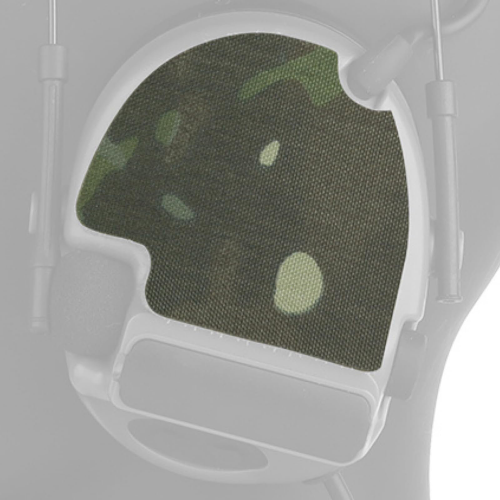 Let Me Be Tactical Headset Camo Hook Loop Patches Compatible for Peltor Comtac II/III/V/VI as PTT U-174/U Cable Ties Routing Organizer, Headset Mod Camouflage Kit (MCTP)