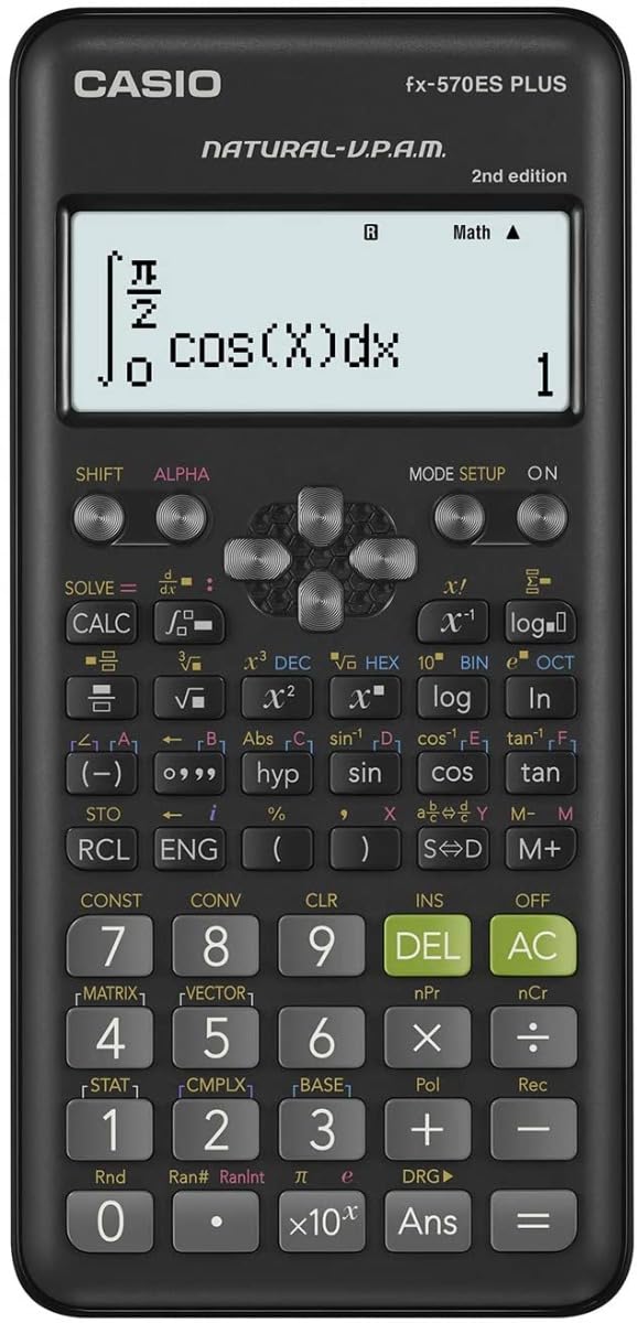 CasioFx-570es Plus 2nd Edition 2-line Display Scientific Marix Vector Calculations Calculator with 417 Functions Limited Edition.…