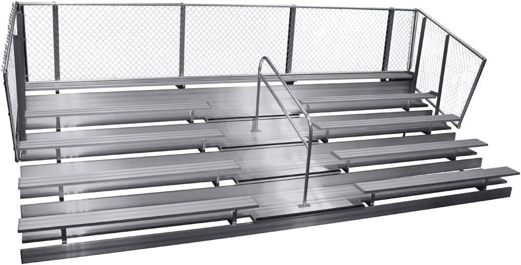 Gared Spectator Transportable 15' Bleacher with Aisle, 5 Row