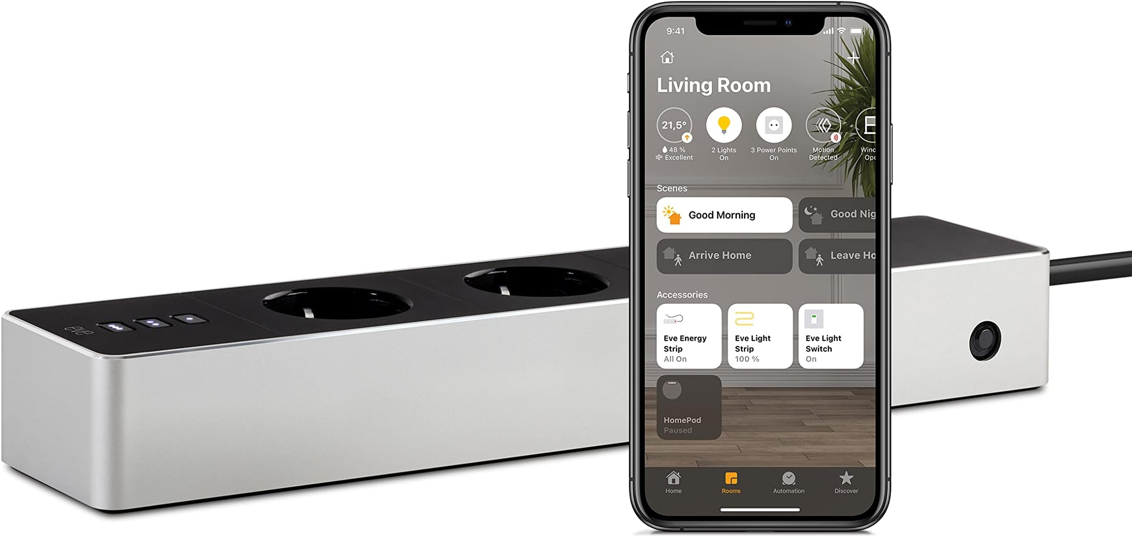 Eve Energy Strip Smarte DreifachSteckdosenleiste, misst