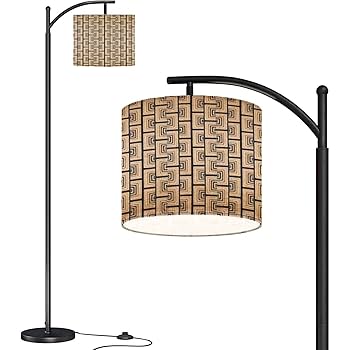 Modern Arc Floor Lamp with Dimmer Mid Century Rectangular