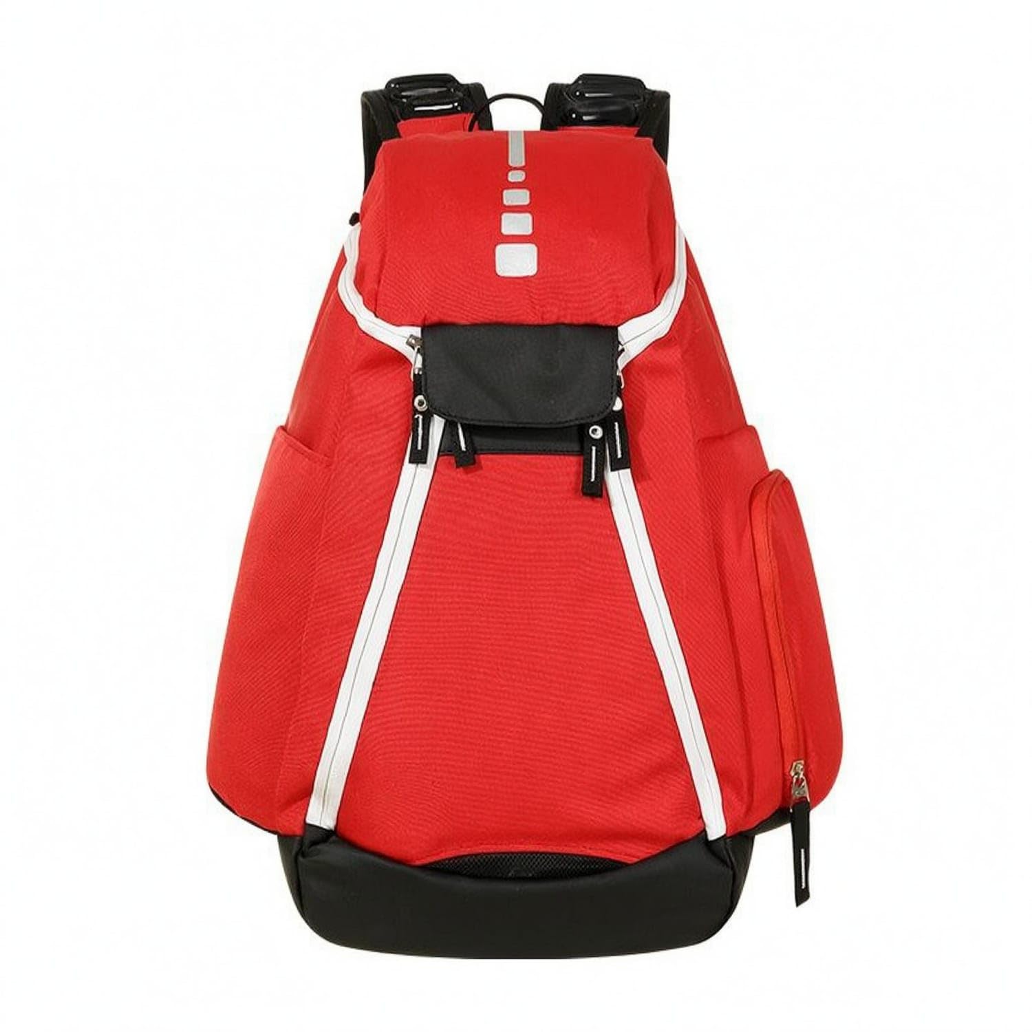 SNAPPSY Large Capacity Sport Backpack Reinforced Bottom Outdoor Backpack Side Pockets Sports Carrier Structured, Red-image-45