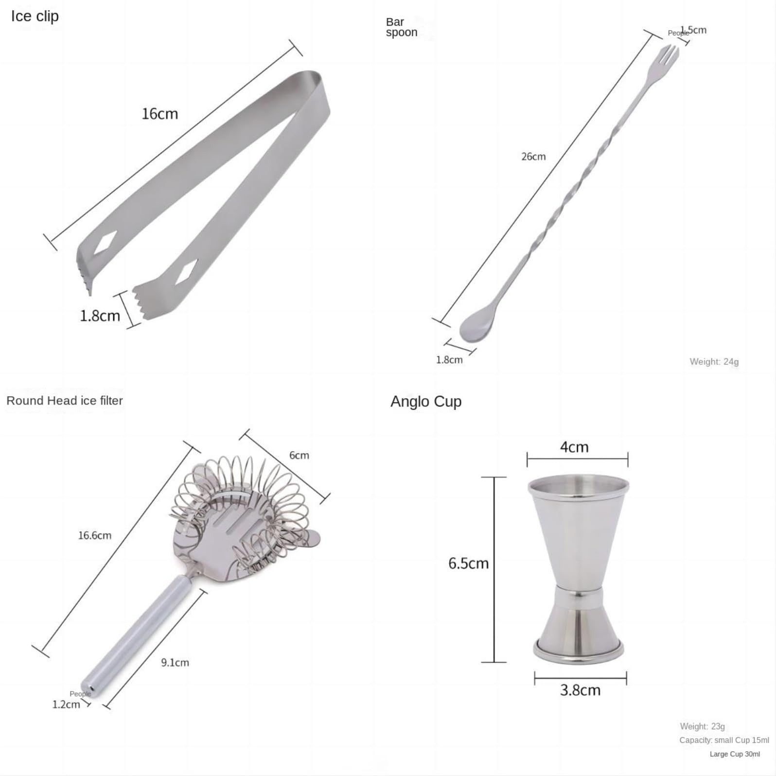 Ensemble de Cocktail Shaker à Cocktail Shaker Kit Kit De Barman en Acier Inoxydable avec Shaker À Cocktail en Bambou pour Boisson Mélangée Shaker Cocktail Kit Shaker Cocktail Set