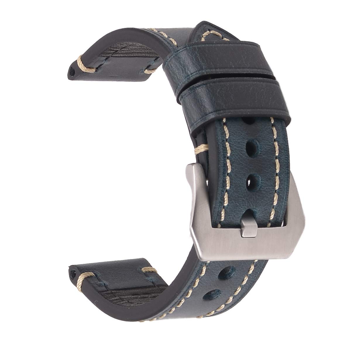 Buy Thick Leather Watch Straps for Mens,Crazy Horse/Oil Waxed Leather Watch Bands 20mm 22mm 24mm