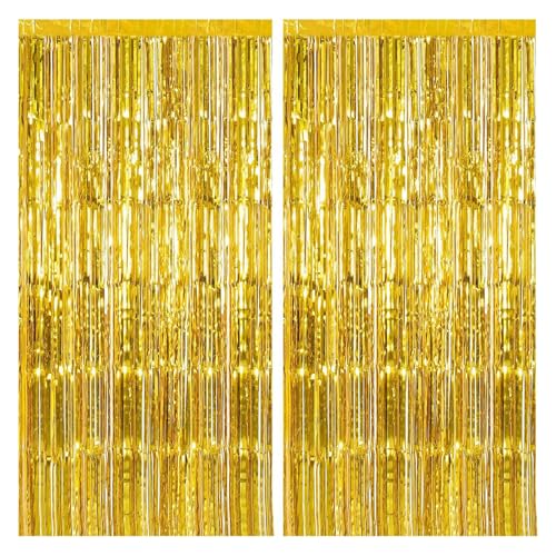Backdrop Decoration Metallic Foil Tinsel Fringes Curtain Door Hanging Streamers Accessory Holiday Party Supplies