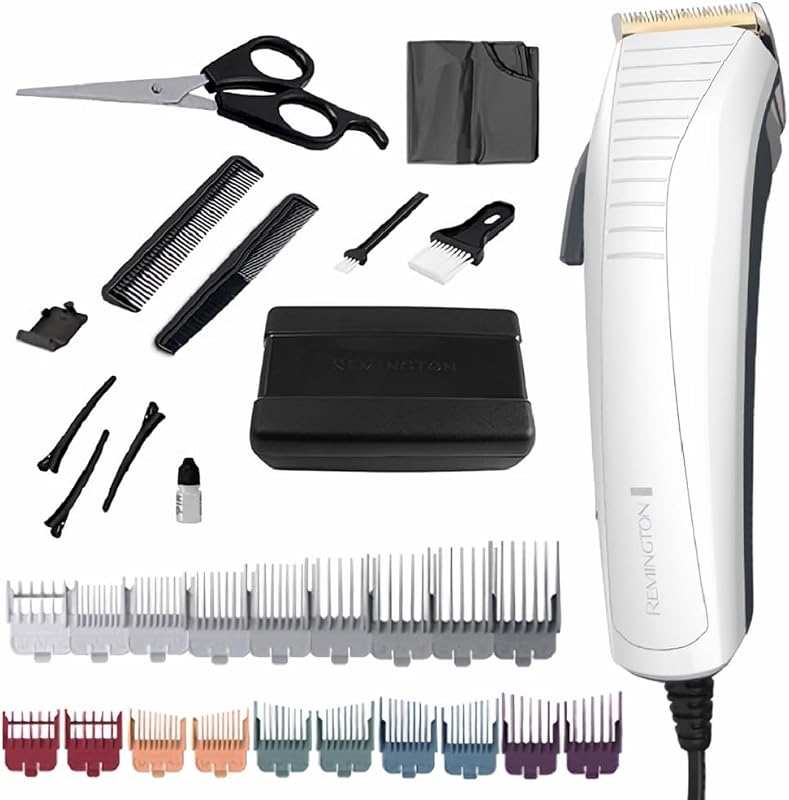 DIY Fade Titanium Haircut Kit, 24-Piece with 19 Combs | Includes 19 Precision Combs, Effortless Blending and Fading, Durable Titanium-Coated Japanese Steel Blades