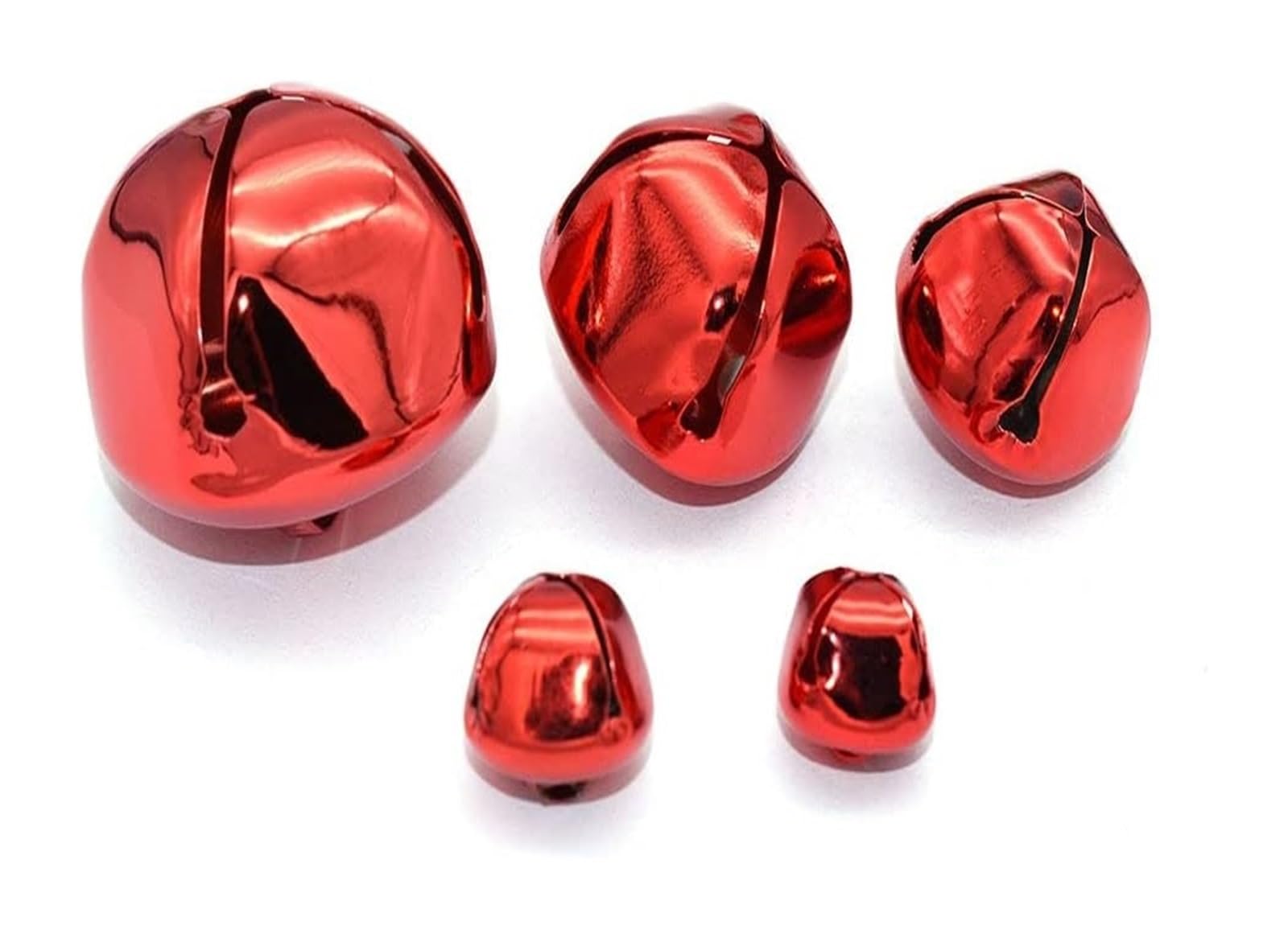 Campane artigianali, ornamenti for campane di Natale, campanelli artigianali, piccole campane di Natale, ciondolo a catena con campana rossa(25mm)