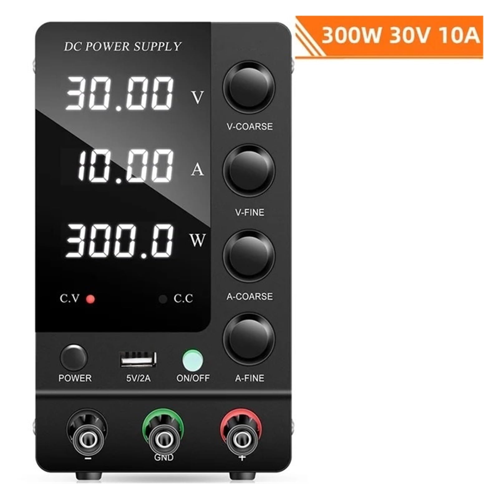 Fuente de alimentación CC 30V 60V 120V Regulador de Voltaje Ajustable Fuente de alimentación conmutada de Banco(Black 30V10A C3010,110V)