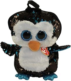 Ty TY95029-Zaino in Peluche con Paillettes, 30 cm, Motivo: Pinguino, Multicolore Unisex-Adult, One Size