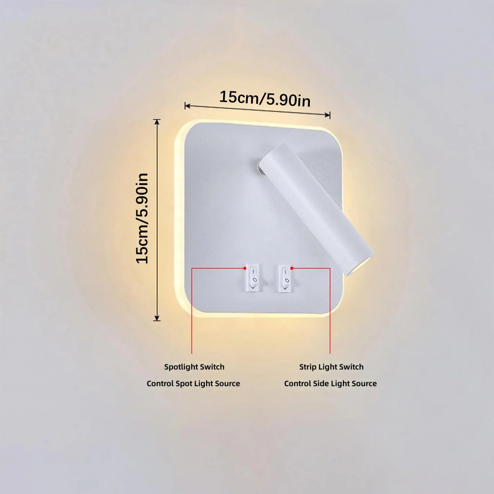 Lampada da lettura a LED da comodino montata a parete con rotazione 180 gradi per uffici da camera da letto e lampada da scrivania angolo regolabile per sala studio