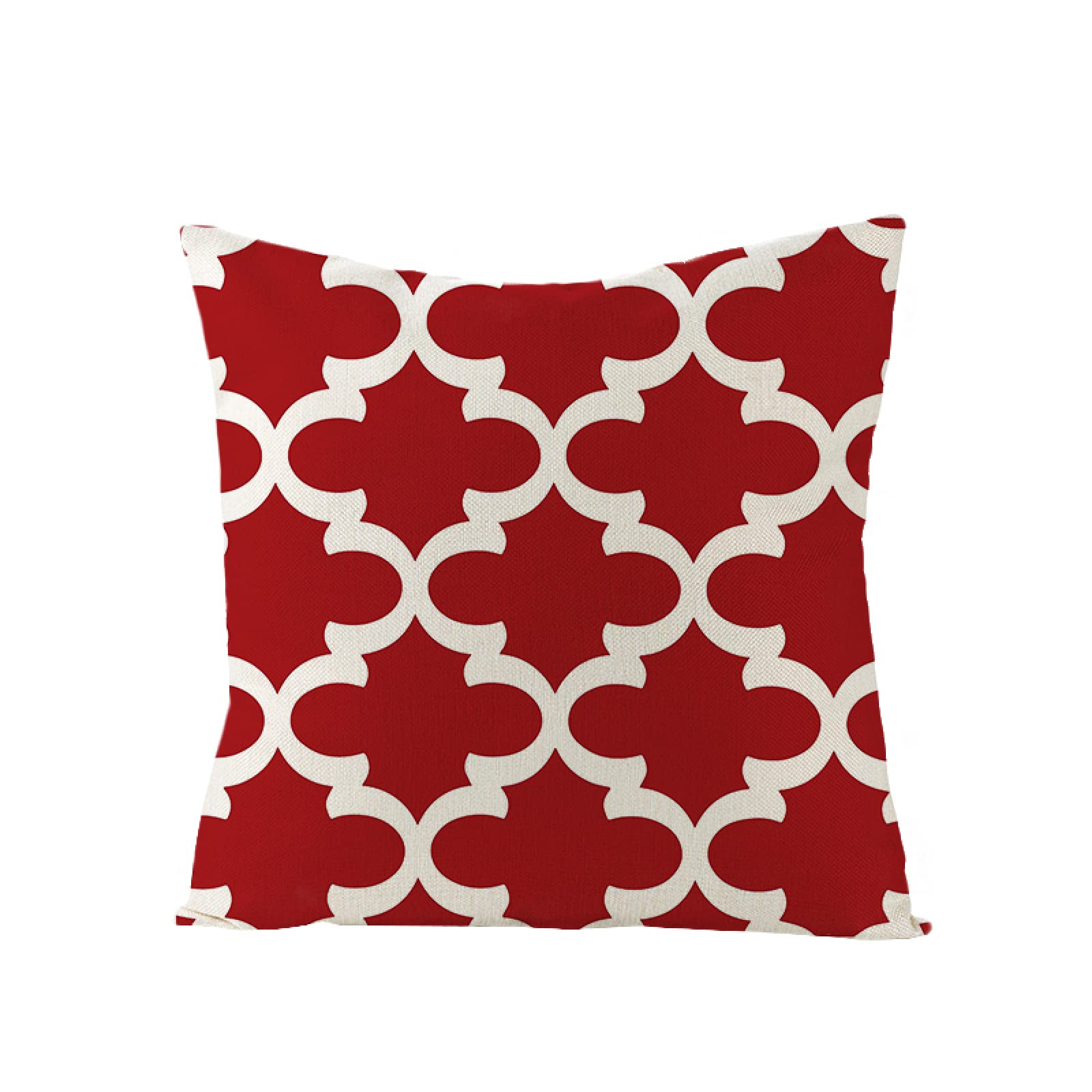 Sofa Fundas Cojines 60x60 Pack de 4 Cuadrado,Funda de Almohada Lino con Cremallera Invisible,Funda de Cojín Decoración para Hogar Sala Cama Jardín Silla Coche-geometría
