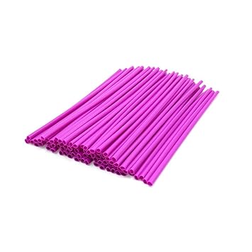 Ubersweet Imported 72Pcs 24cm Purple Wheel Rim Spoke Tube Reflector Reflective Strip for Motorcycle
