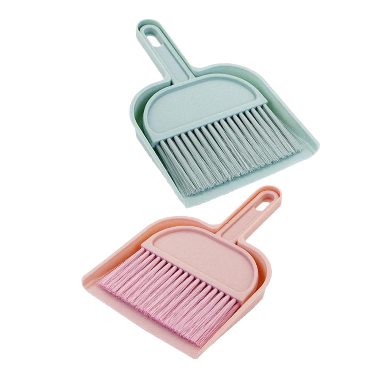 KICHOUSE 2pcs Mini Broom and Dustpan Set for Ergonomic Handheld Cleaning Tool for Desks Tables and Pet Areas Compact and Design