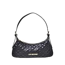 Love Moschino BORSA QUILTED PU NERO+GAL.ORO