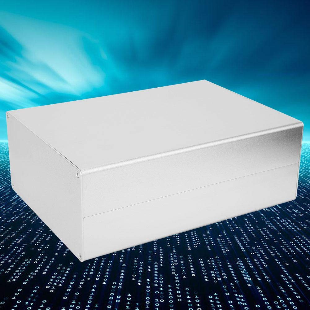 Scatola di progetto elettronica in alluminio, 80x160x220mm GPRS argento opaco Scatola per scheda PCB Custodia elettronica Custodia fai-da-te