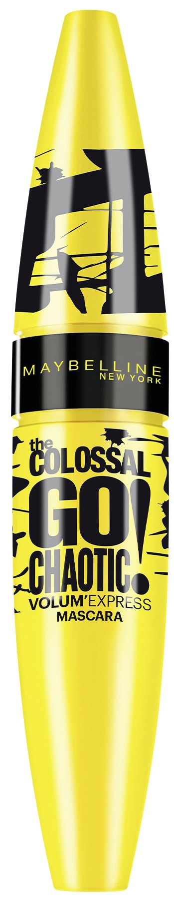 MaybellineVolum' Express The Colossal Go Chaotic! mascara in black, black mascara for colossal lash volume, perfect imperfect look thanks to the special chaos tip, 9.5 ml