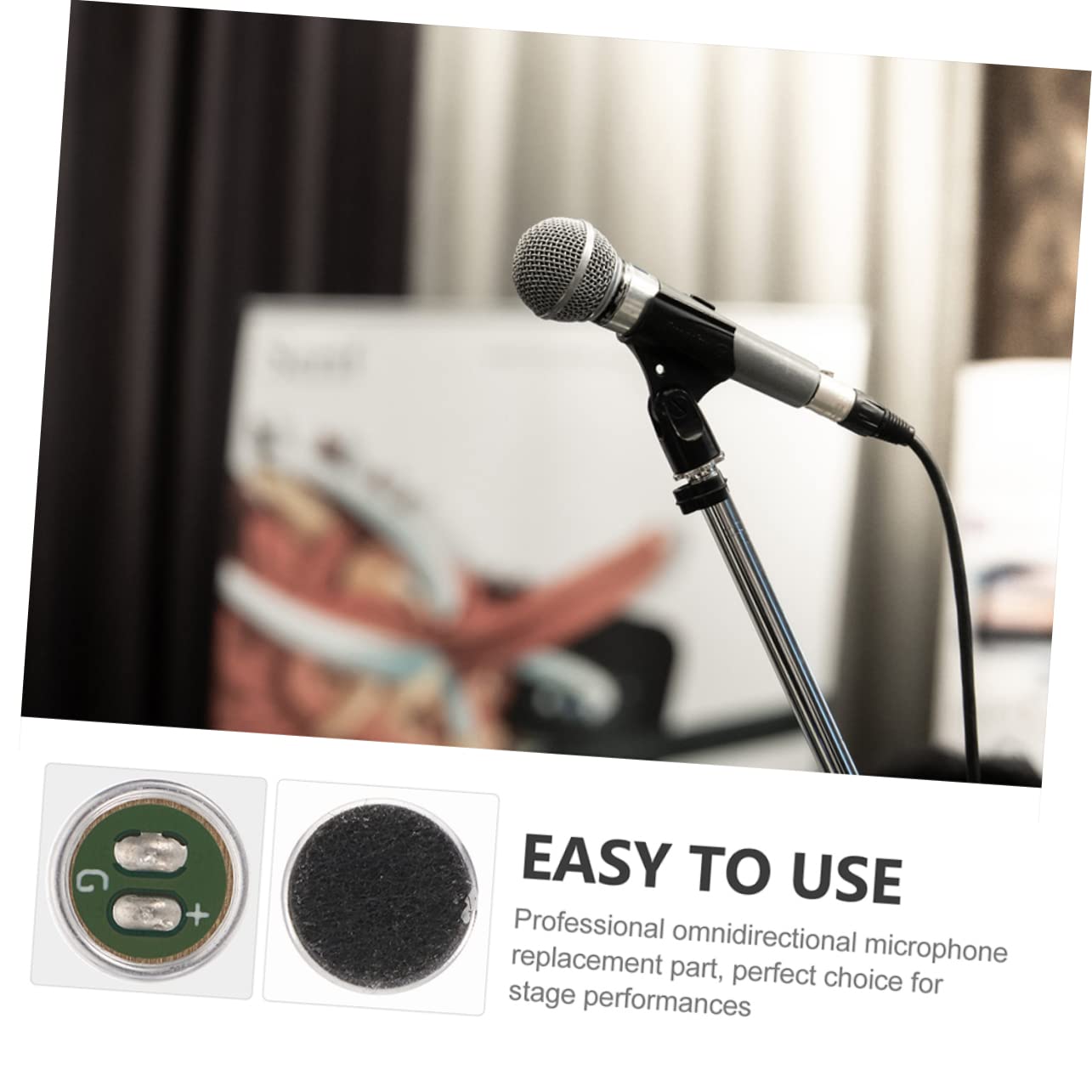 TOGEVAL 2pcs Omnidirectional Condenser Microphone Cores for Pc Mics High Fidelity Sound Pickup