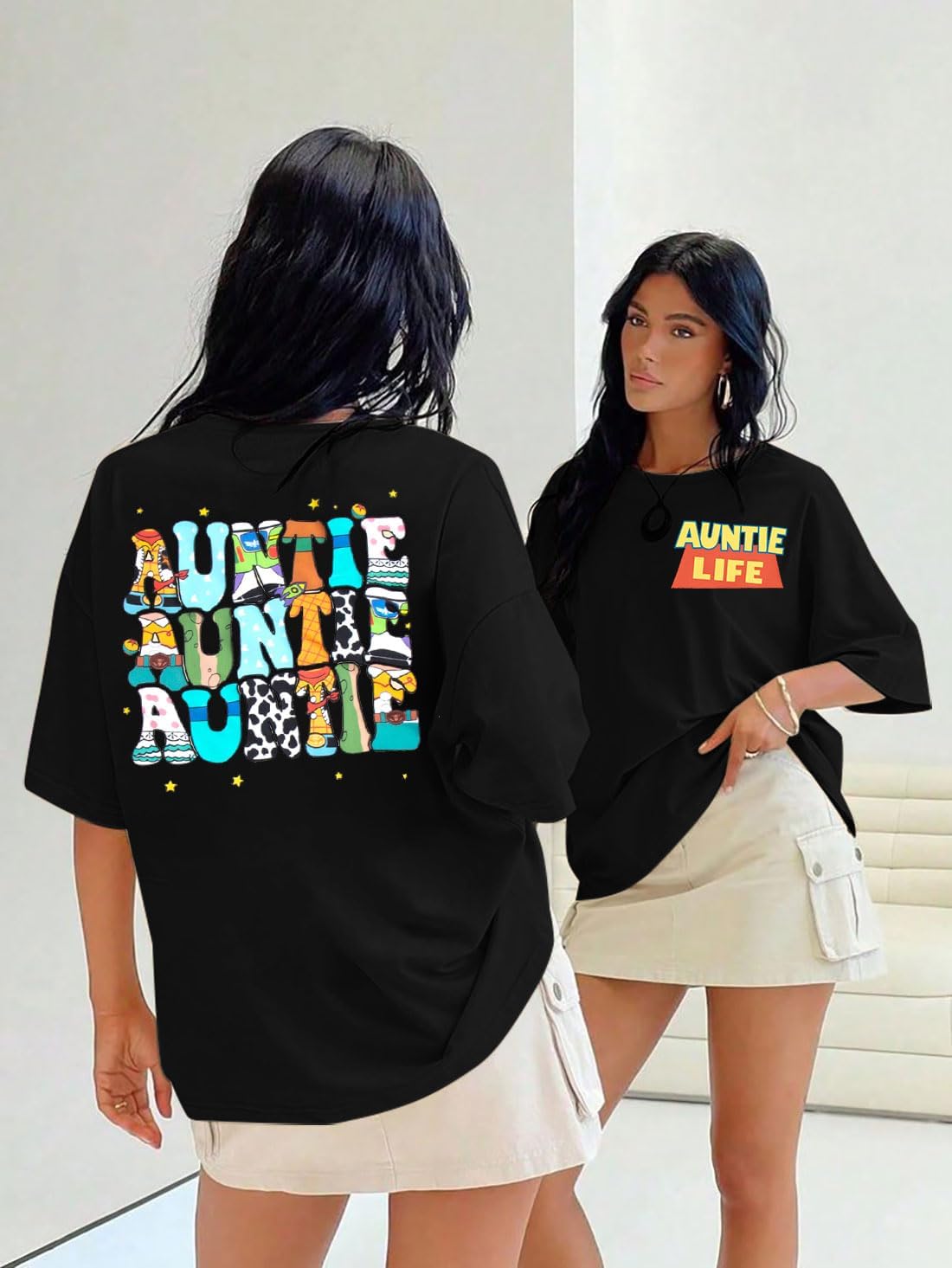 Magic Mama Princess Shirts for Women Mom Letter Print Tee Trendy Graphic Tees Casual Short Sleeve T Shirts - Image 3