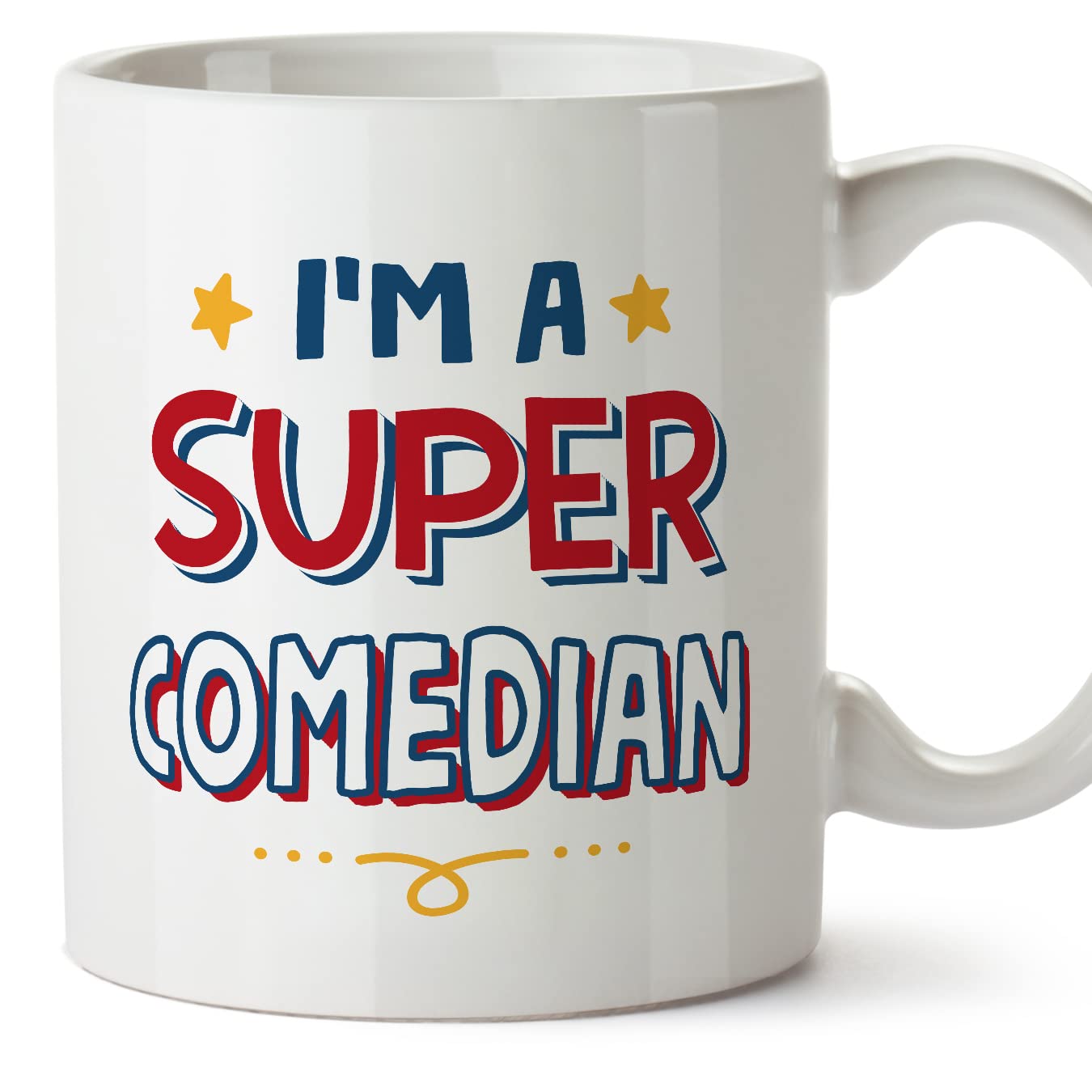 MUGFFINS Comedian Mug - in English - I'm Super - Funny Gift for Colleagues - Ceramic 11oz Mug