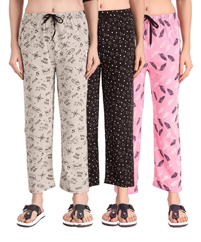 Women's Cotton Printed Pyjama Pack of 3-picture-17