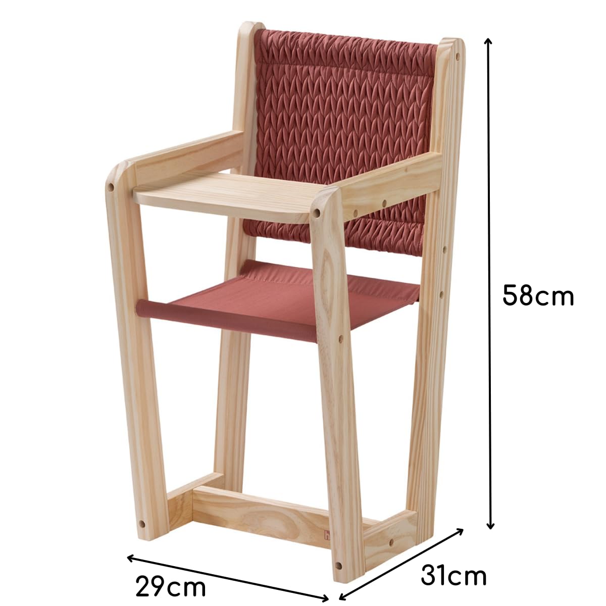 howa Seggiolone in legno per bambole fino a 50 cm, Grace 2870 | Mobile giocattolo per bambole, seggiolone per bambole fino a 50 cm
