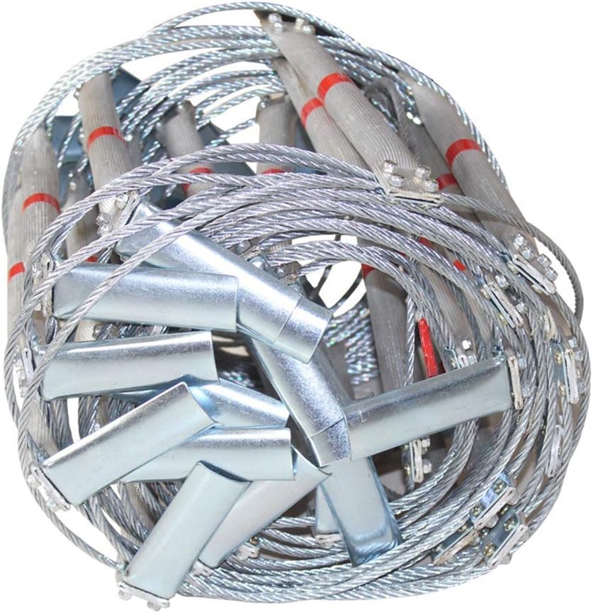 LXDZXY Ladders,Emergency Aluminum Escape Rope Ladder 16 Ft (2 Story) High-Altitude Work and Fire Escape Rope Ladder for Kids and Adults - - 