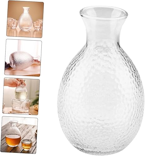 Miniatura 7 de Decantador de sake de hielo, recipiente de sake japonés transparente para elaboración de cerveza casera y producción de vino, diseño elegante para