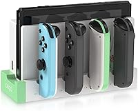 Vista 12 de Switch Charging Dock for Joycons - Charge for 6 Joycons Simultaneously - OLED Model Compatible - Switch Controller Charger Station with LED