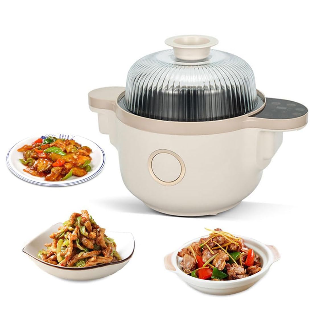 Machine de cuisson automatique 3.5L robot cuisinière 1400W avec rotation 360 degrés