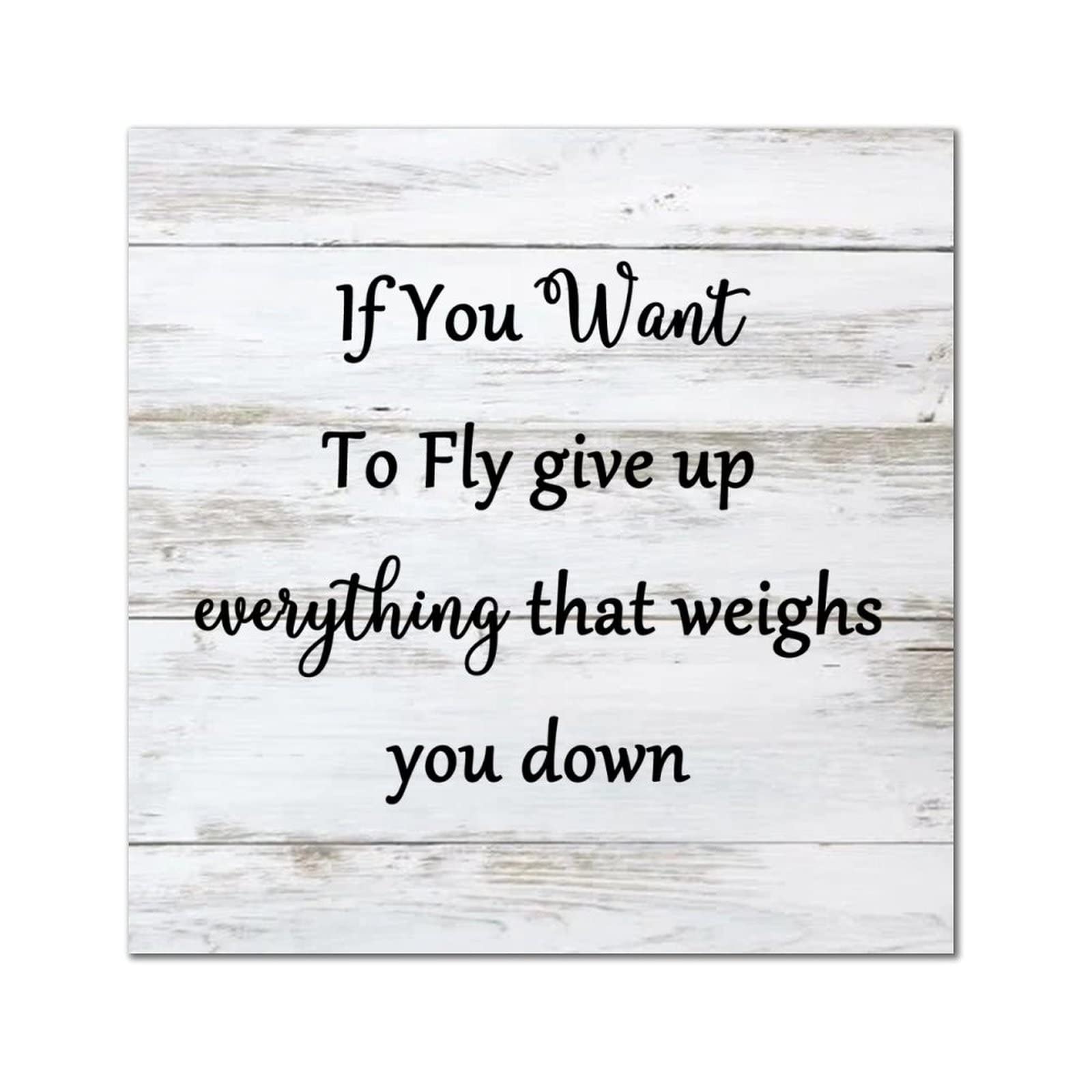 Plaque murale vintage en bois avec citation inspirante pour decoration de chambre