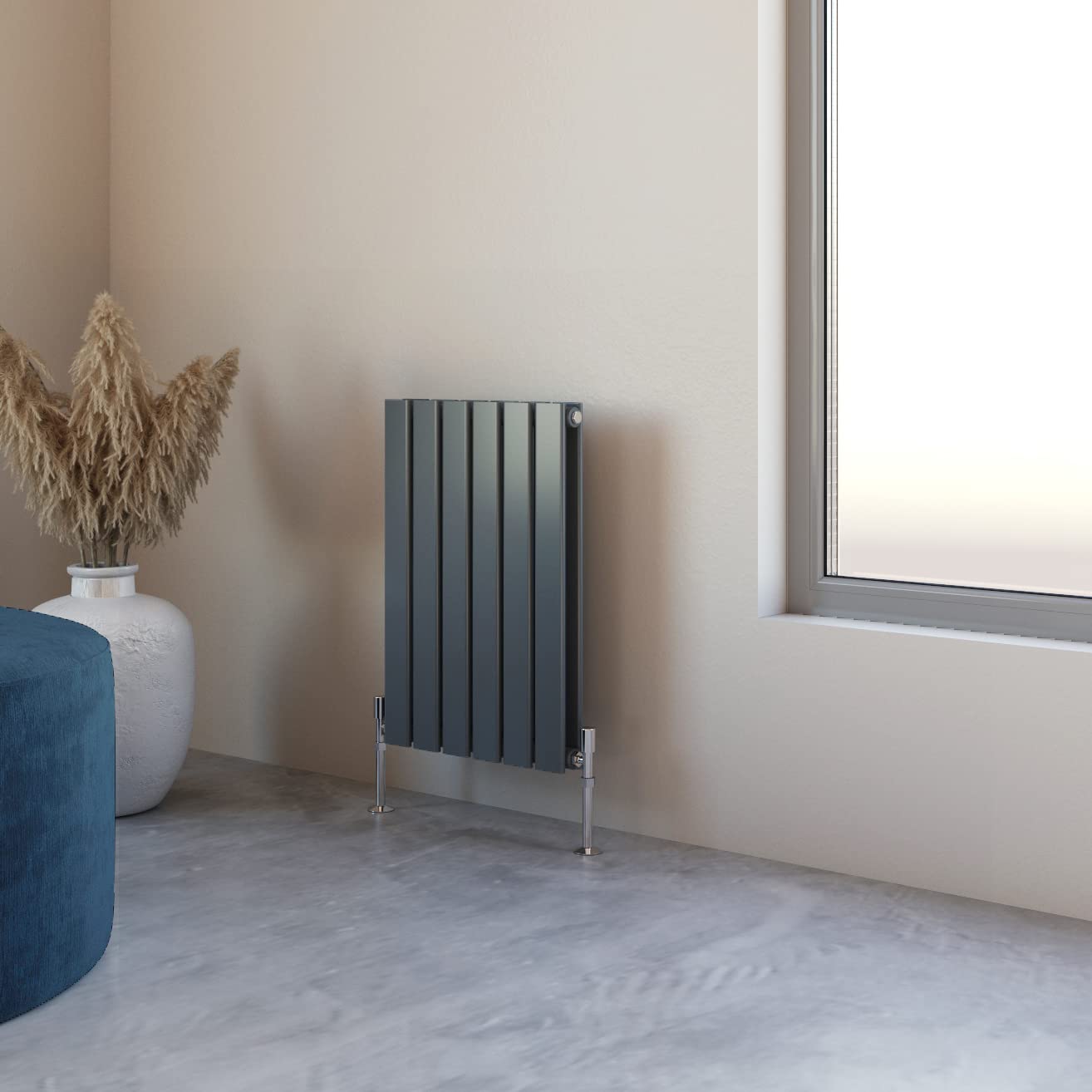 Flat Panel Radiator 600x408mm Horizontal Design Double Tall Upright Anthracite Central Heating Rad