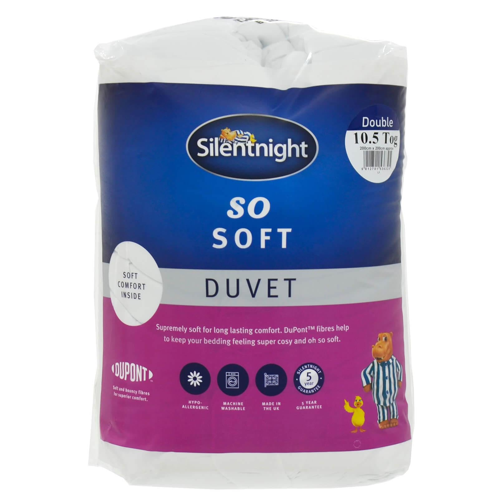 Silentnight So Soft Duvet - 10.5 Tog Duvet Quilt with Soft and Comfortable Dupont Fibres - Machine Washable and Hypoallergenic, Single