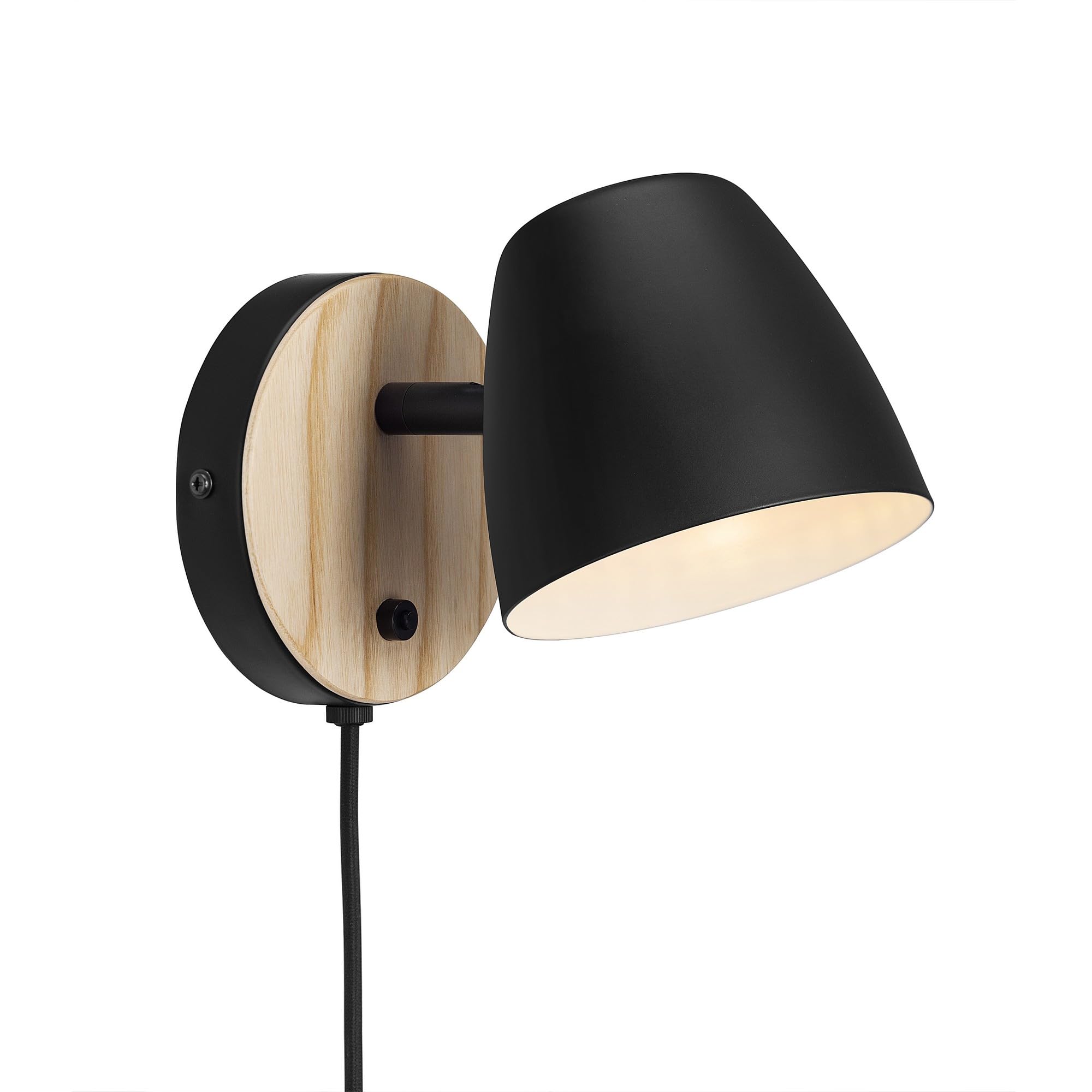 Nordlux Theo Wall Light Black Metal Hallway GU10 Switch Plug in/Mains