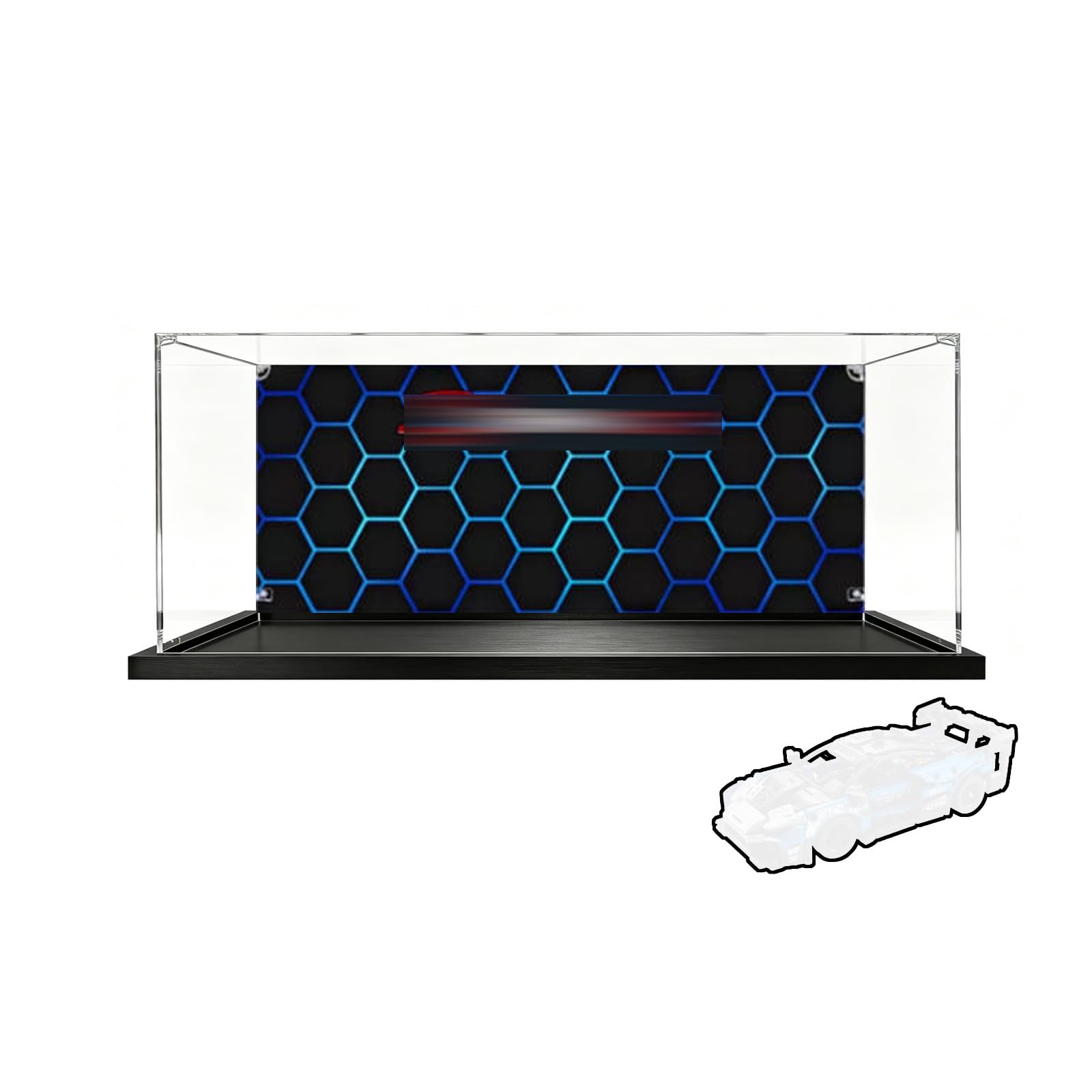 Acrylic Display Case for Lego 42123 Racing Model, Dustproof Clear Storage Box, UV Protection Display Box Compatible with 42123(Model Not Included) (Background)