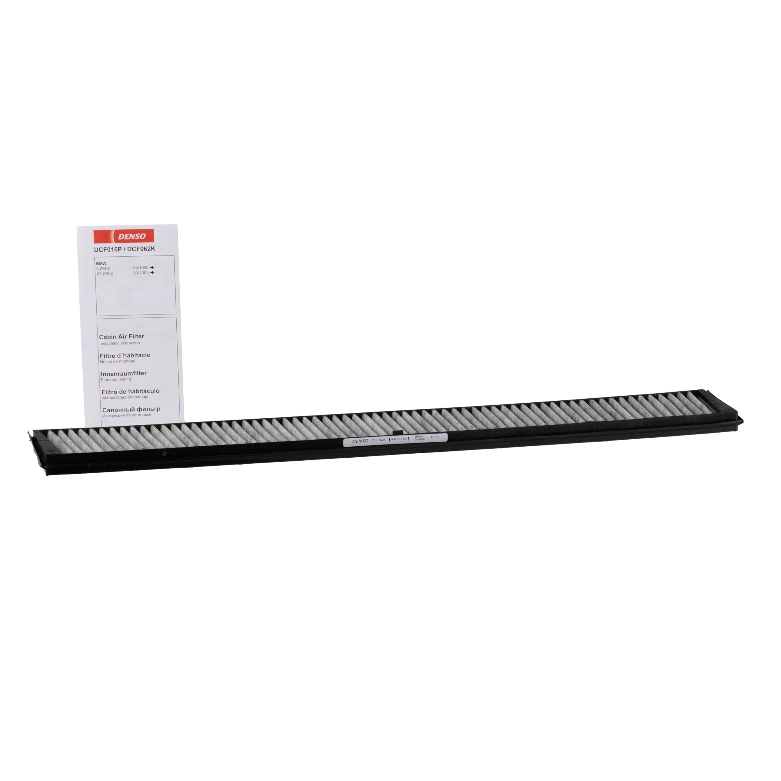 Denso Filtro Aria Abitacolo Combinato (DCF062K) Filtro Aria Carboni Attivi Multistrato, Blocca Le Particelle Nocive E Gli Odori Che Entrano Nell'auto, Ampia Compatibilità - Qualità Oe.-image