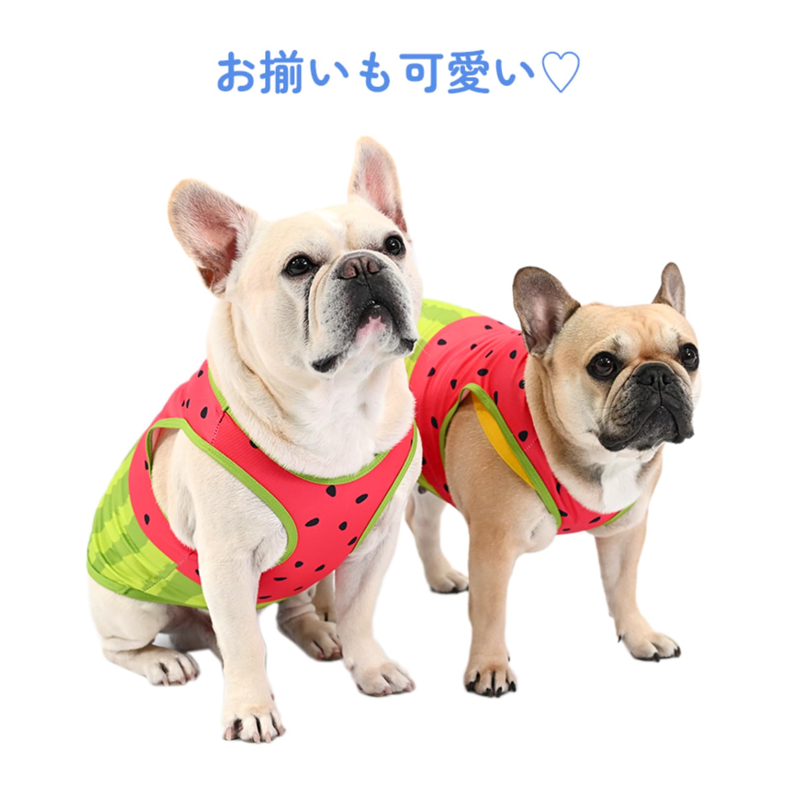 Amazon | [24HOURS] 犬 服 接触冷感 ひんやり スイカ柄タンクトップ