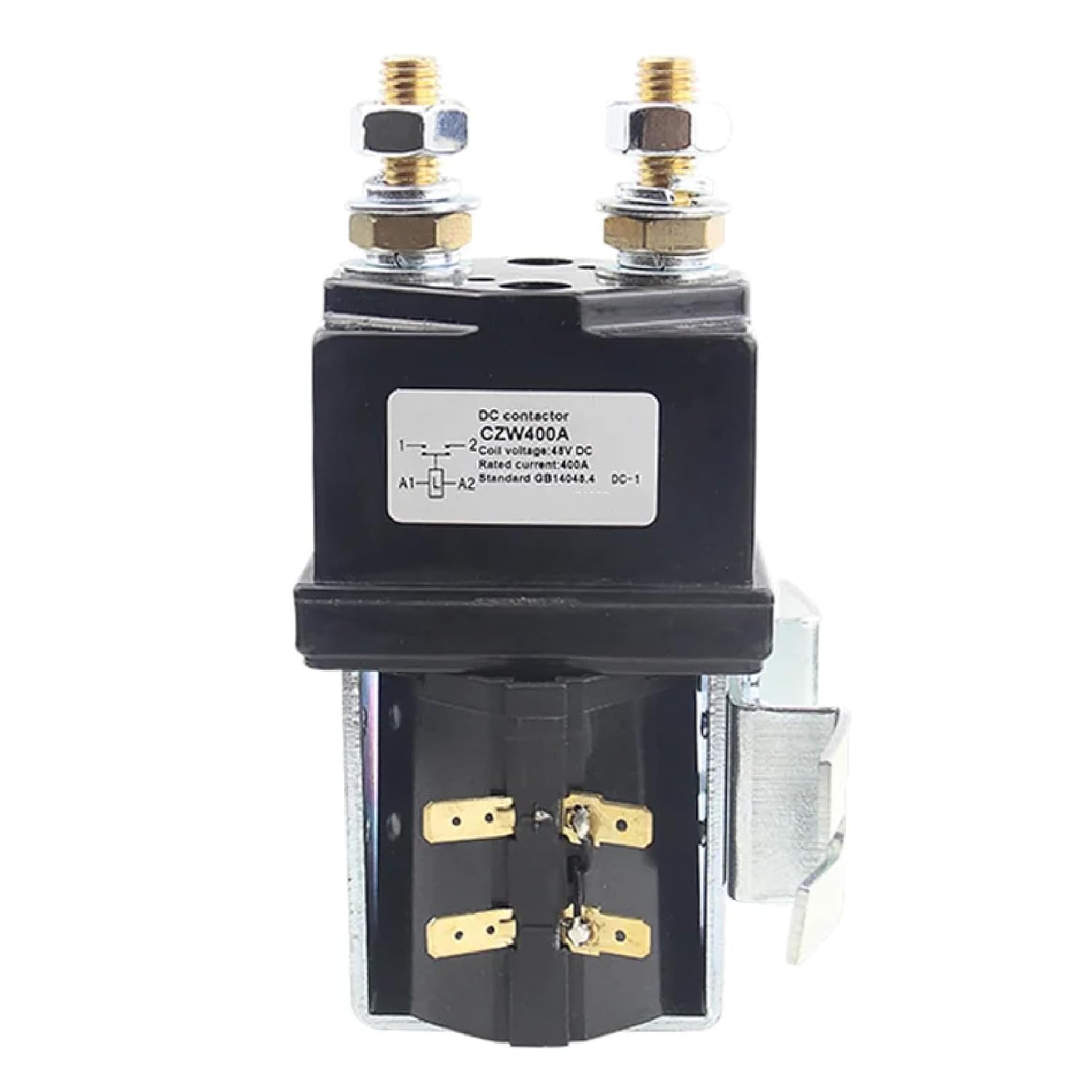 CZW400A DC Contactor, Normally Open, 400A Rated Current, 48V DC Coil, 2-Pole, for Construction Machinery and Telecom Equipment (60V)