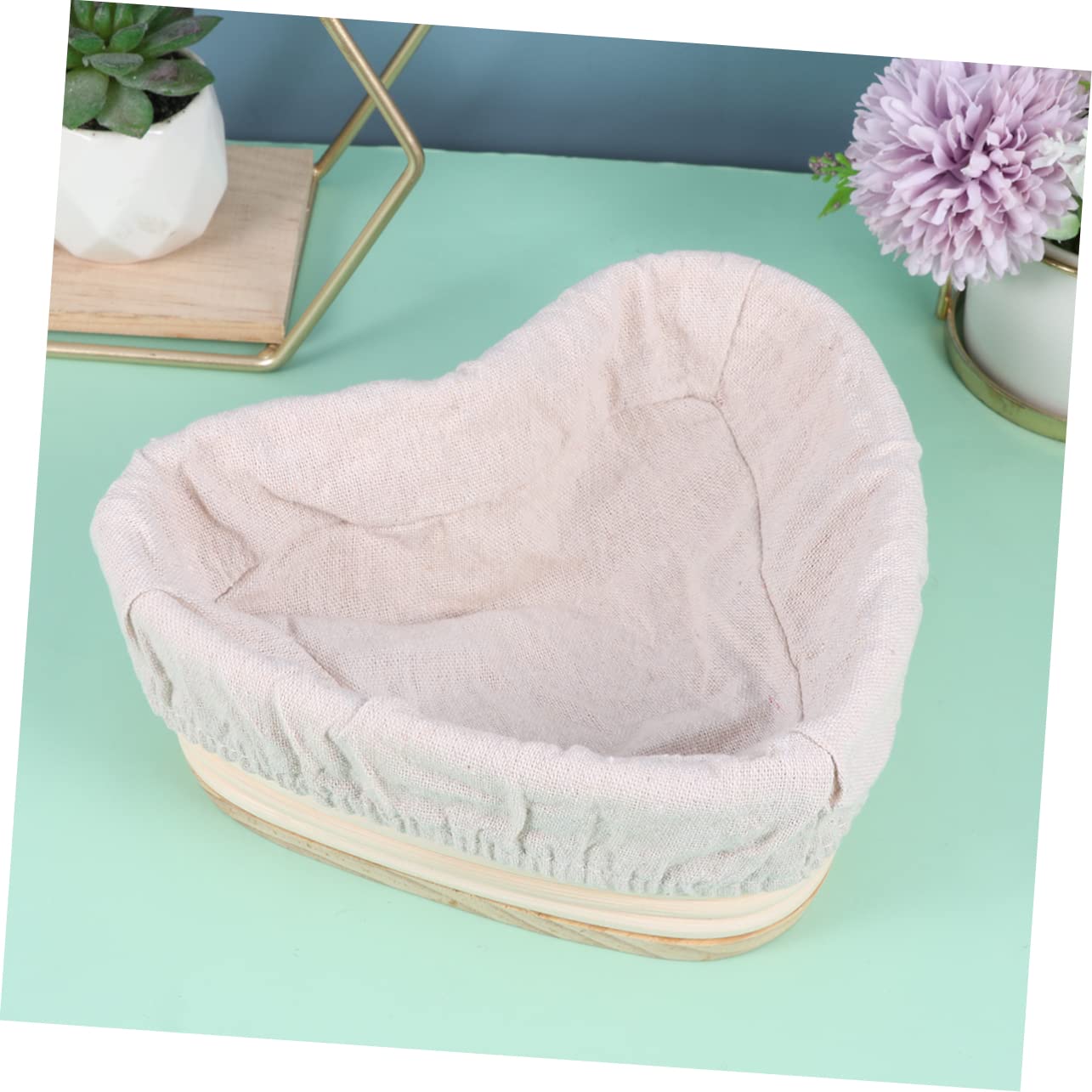Ciieeo Sourdough Proofing Basket with Heart Shape Lid Rattan Baking Basket Non-stick Bread Pan Cover