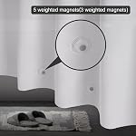 UFRIDAY Extra Long Shower Curtain Liner 72 x 82 inches,Waterproof Frosted PEVA Plastic Shower Curtain with Liner for Bathroom with Magnets and Grommets
