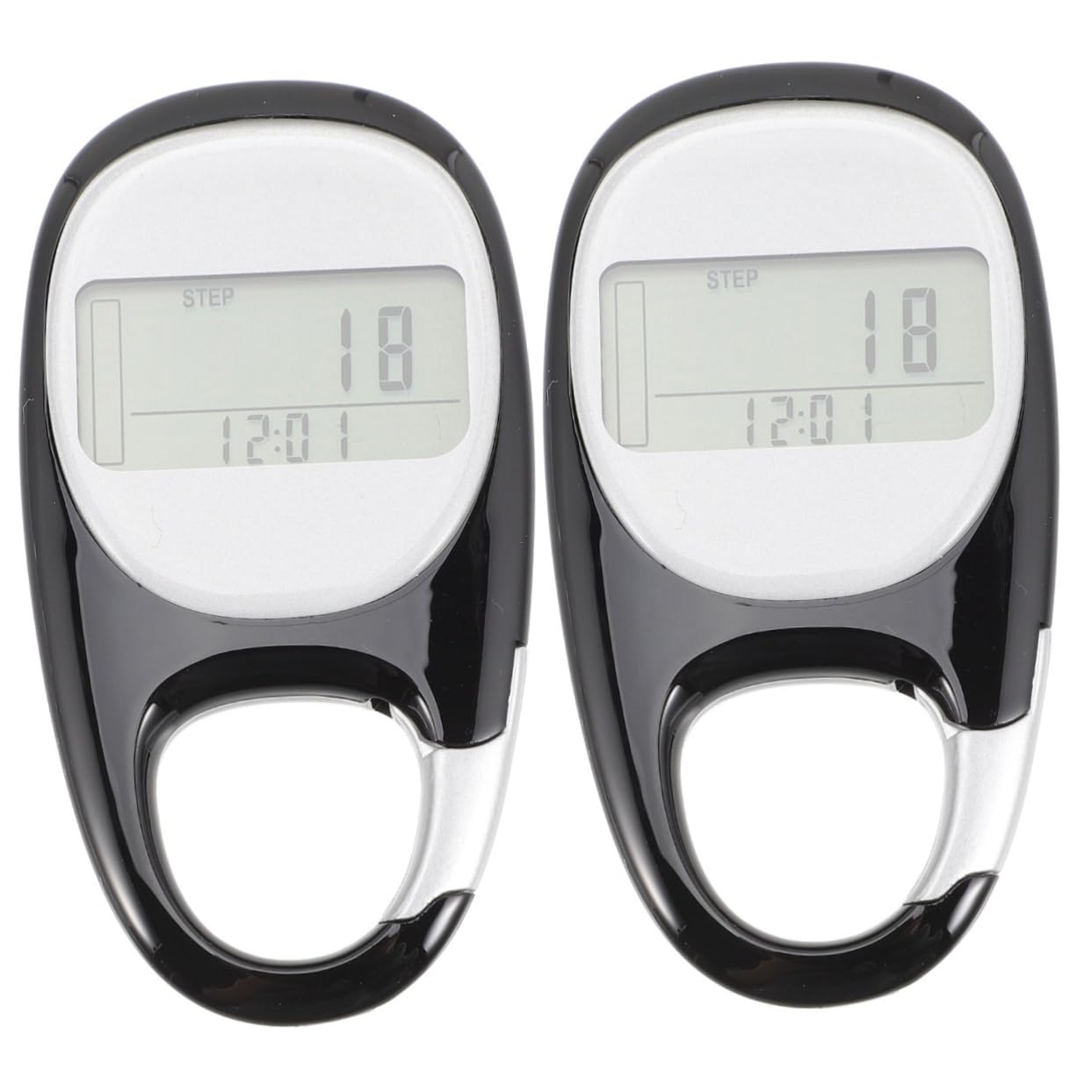 2 Stück Multifunktionaler Schrittzähler Pedometer für Fitness und Outdoor Aktivitäten Tragbarer Benutzerfreundlicher Laufzähler für Reisen und Kompakt Bedienen